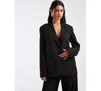 Pieces - Blazer sartoriale oversize nero in coordinato L