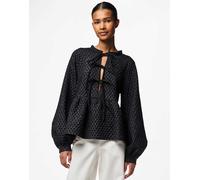 Pieces - Blusa a maniche lunghe nera-Nero S