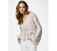 Pieces - Blusa color silver lining-Argento XS