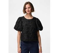 Pieces - Blusa nera a maniche corte-Nero XS