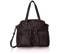 Pieces - Borsa a tracolla 17057828 Donna, Nero (Schwarz (Black)), 35x27x11 cm (L x A x P)