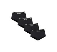 PIECES PCLOGO Lady 4 Pack Solid Noos BC Boxer a Pantaloncino, Nero, XL Donna