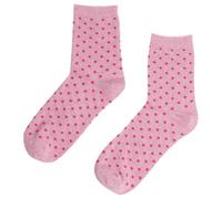 PIECES Calze da donna, Rose Shadow/Dettagli: piccoli pois in rosso papà, Taglia unica