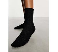 Pieces - Calzini nero glitter One Size