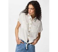 Pieces - Camicia a maniche corte bianco brillante 1 XL
