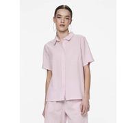 Pieces - Camicia a maniche corte color lavanda pastello-Viola M
