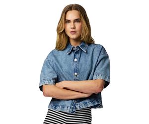 Pieces Camicia A Maniche Corte Sky