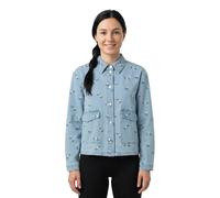 Pieces Camicia A Maniche Lunghe Flora Denim Emb