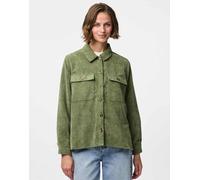 Pieces - Camicia color oliva-Verde M