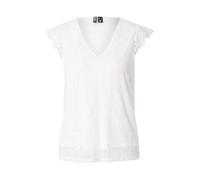Pieces Pcolline SL Lace V-Neck Top Noos, Ballerino di Nuvola, S Donna