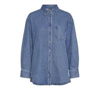 PIECES Camicia in Jeans da Donna PCMAISIE, Media Blu Denim, S