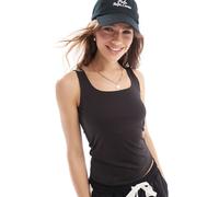 Pieces - Canotta nera sinuosa double-face senza cuciture-Nero M