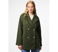 Pieces - Cappotto color forest night-Verde S