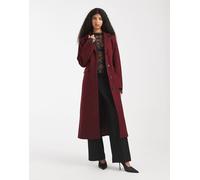 Pieces - Cappotto elegante lungo bordeaux-Rosso M