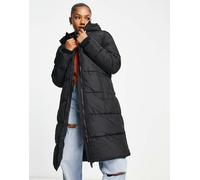 Pieces - Cappotto lungo imbottito nero XXL