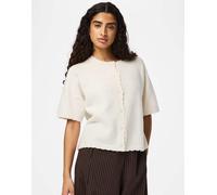 Pieces - Cardigan in maglia color betulla-Neutro S