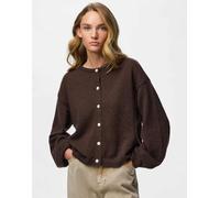 Pieces - Cardigan in maglia color caramello caldo 1-Marrone M