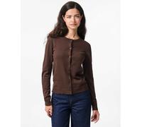 Pieces - Cardigan in maglia color caramello caldo-Marrone M