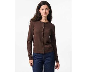 Pieces - Cardigan in maglia color caramello caldo-Marrone M