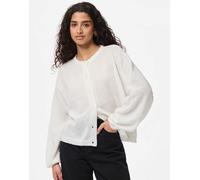 Pieces - Cardigan in maglia color cloud dancer-Bianco L