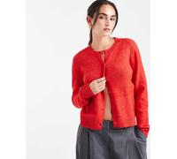Pieces - Cardigan in maglia color rosso mélange XS