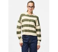 Pieces - Cardigan in maglia color sfagno-Verde L