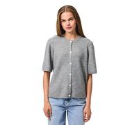 Pieces - Cardigan squadrato a maniche corte grigio medio mélange L