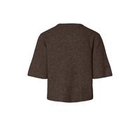 Pieces - Cardigan squadrato a maniche corte marrone cioccolato S