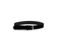 PIECES Cintura in Pelle Scamosciata Pcpira, Nero/Dettaglio: Argento, 80 cm Donna