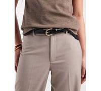 Pieces - Cintura nera in pelle con fibbia dorata-Nero L