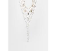 Pieces - Collana a catenina multifilo dorata-Oro One Size
