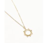 Pieces - Collana color oro con pendente a forma di sole One Size
