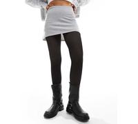 Pieces - Collant foderati in pile neri-Nero S-M