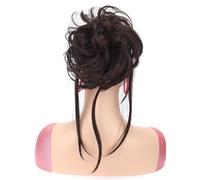 Pieces Curly Hairs Bun Scrunchie for Women Synthetic Messy Buns Piece Tousled Updo Haires Buns Extension Elastic Band Hair Ponytail Extension(Medium Brown)