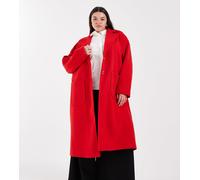 Pieces Curve - Cappotto dad sartoriale rosso taglio lungo 48