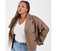 Pieces Curve - Trench corto marrone lenticchia 46