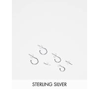 Pieces - Everyday - Confezione da 3 paia di orecchini a cerchio piccoli argentati-Argento One Size