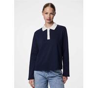 PIECES Felpa 'PCTINORI' navy / blu notte / bianco, Taglia M