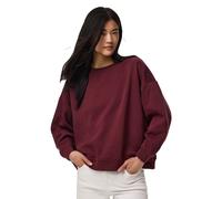 Pieces felpa oversize coordinata bordeaux-Rosso XXL