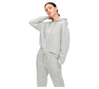 Pieces Felpa da Donna con Cappuccio Chiaro Grigio Melange L