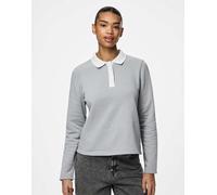 Pieces - Felpa grigio argento L