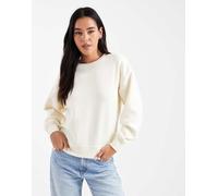 Pieces - Felpa oversize bianco sporco XL