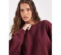 Pieces felpa oversize coordinata bordeaux-Rosso M