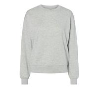 Pieces - Felpa oversize grigio chiaro mélange in coordinato M