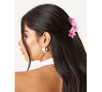 Pieces - Fermaglio per capelli con fiori hawaiani rosa One Size