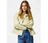 Pieces - Giacca di jeans color vaniglia francese-Neutro L