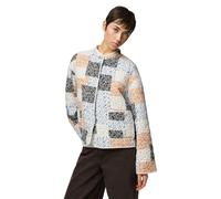 Giacca trapuntata patchwork Marrone S Floreale