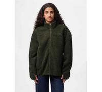 Pieces - Giacca teddy color bosco notte-Verde XXL