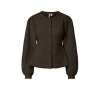 PIECES Giacchetta 'PCSilly' marrone scuro Donna - Abbigliamento - Taglie comode - Pullover e cardigan - Cardigan PIECES S
