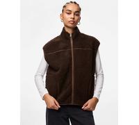 Pieces - Gilet color hot fudge-Marrone L